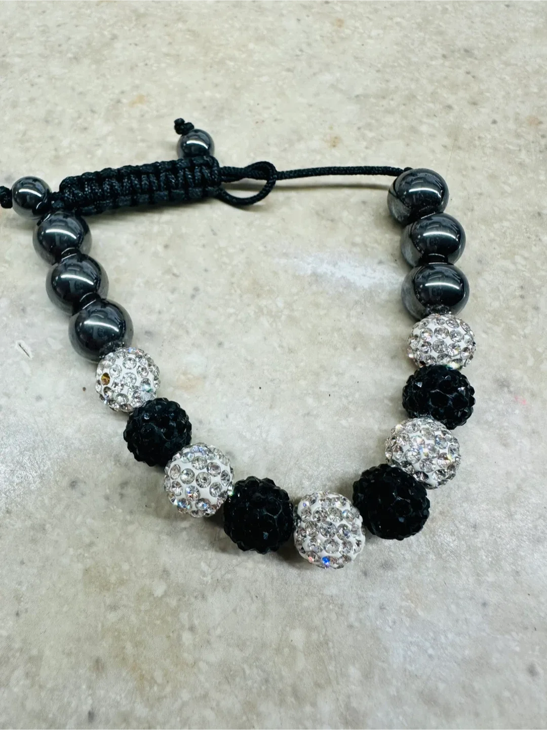 Beaded Bracelet - Black, Silver, Grey image indicator(2)