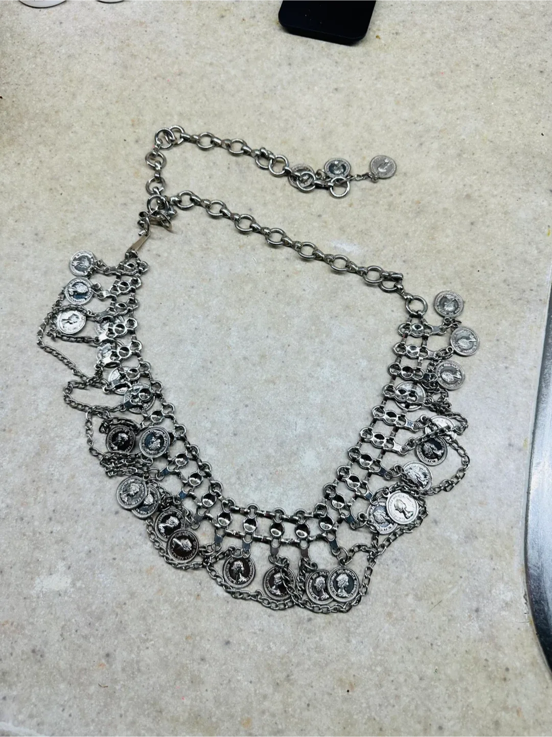 Silver Coin Chain Belt! image indicator(4)