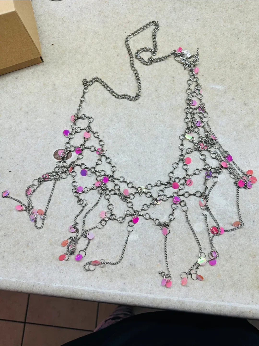 Silver Coin Chain Belt! image indicator(5)