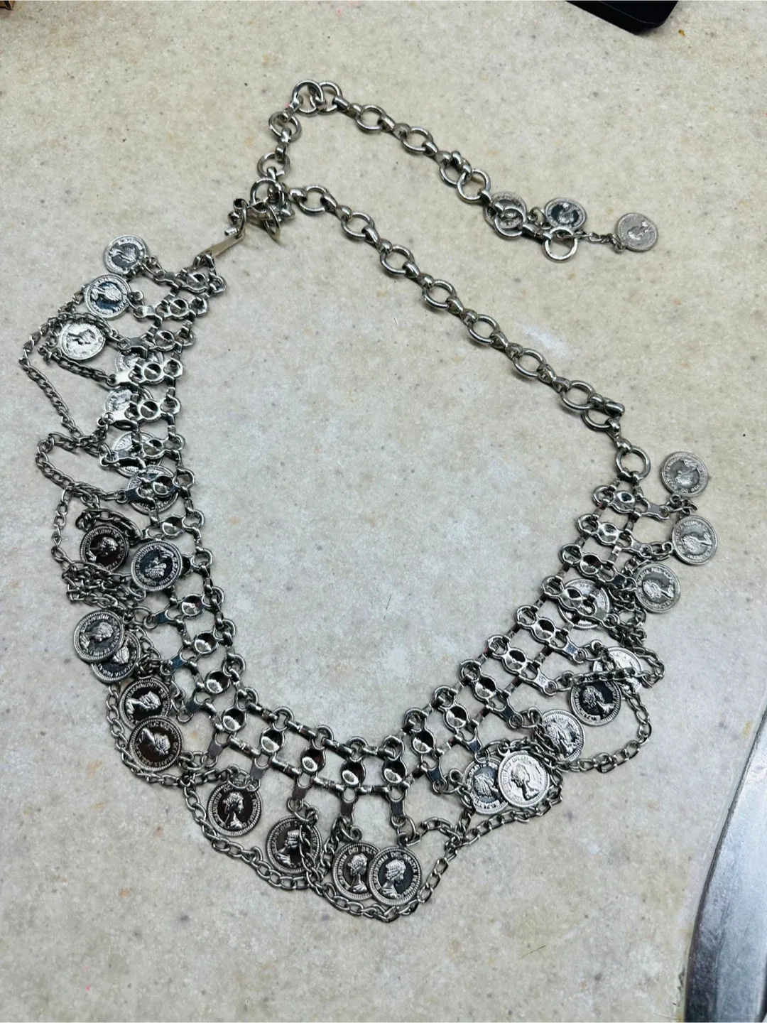 Silver Coin Chain Belt! image indicator(3)