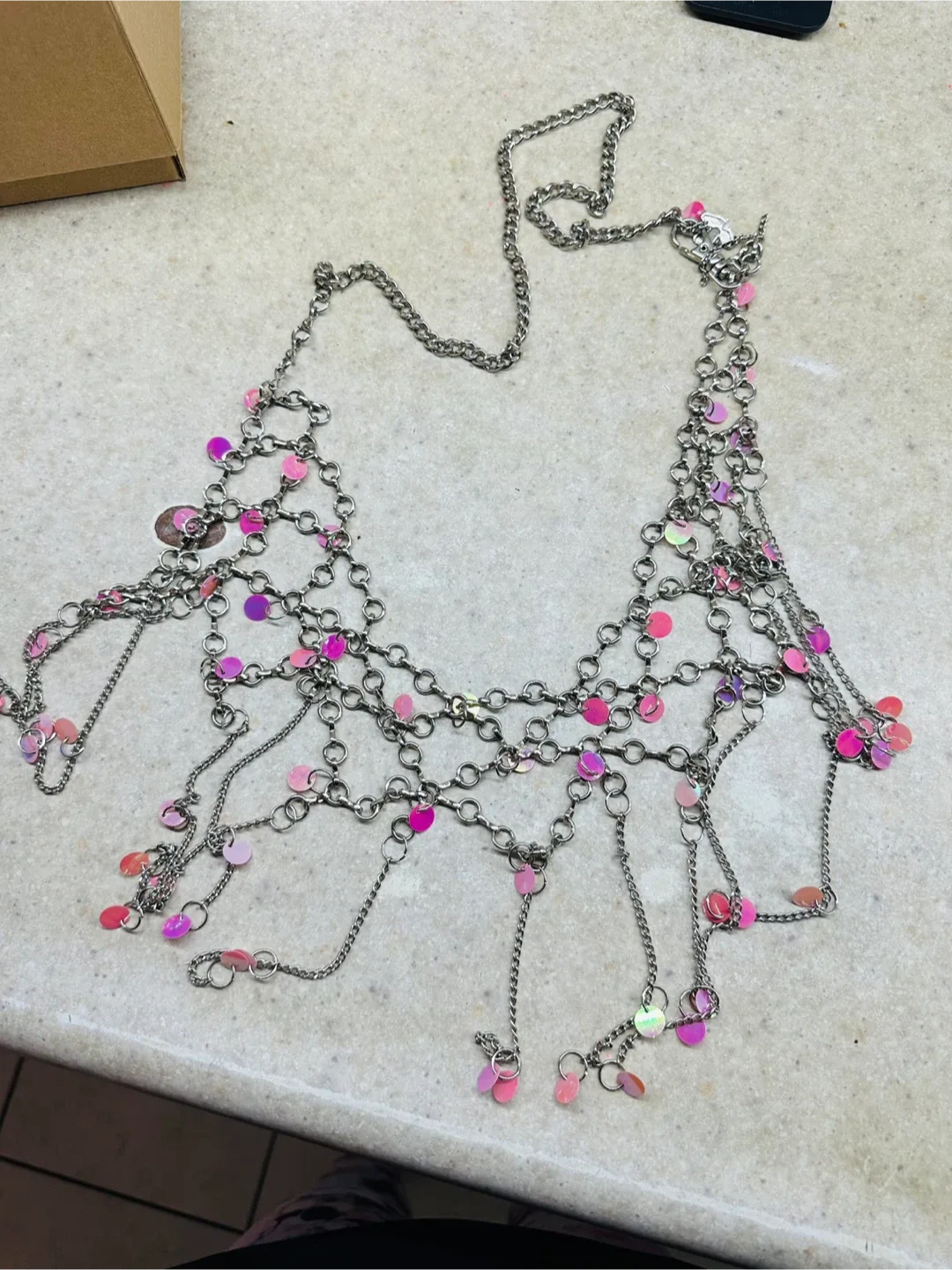 Silver Coin Chain Belt! image indicator(7)