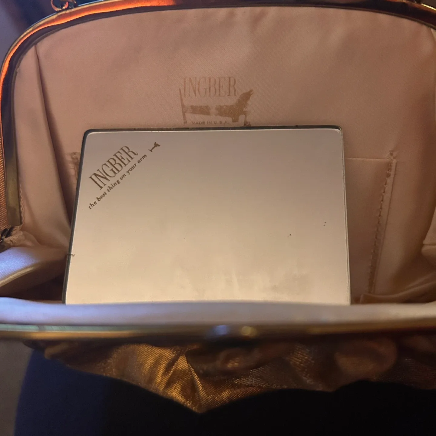 Ingber Gold Metallic Evening Bag image indicator(3)