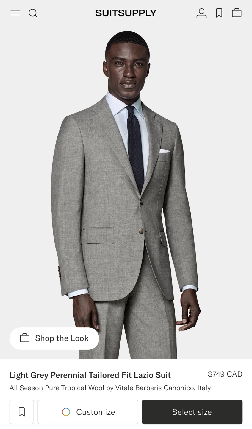 Suitsupply Light Grey Suit 42L