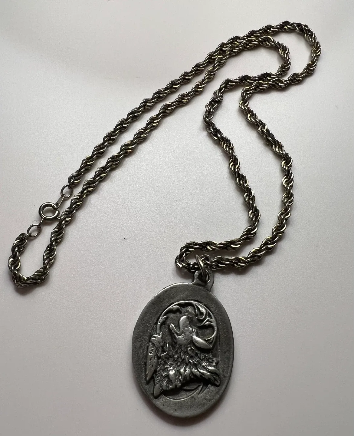 Tilley Genuine Pewter Wolf Pendant Necklace thumbnail