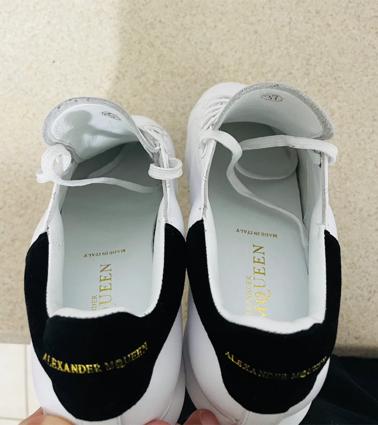 Alexander McQueen White Leather Sneakers image indicator(6)