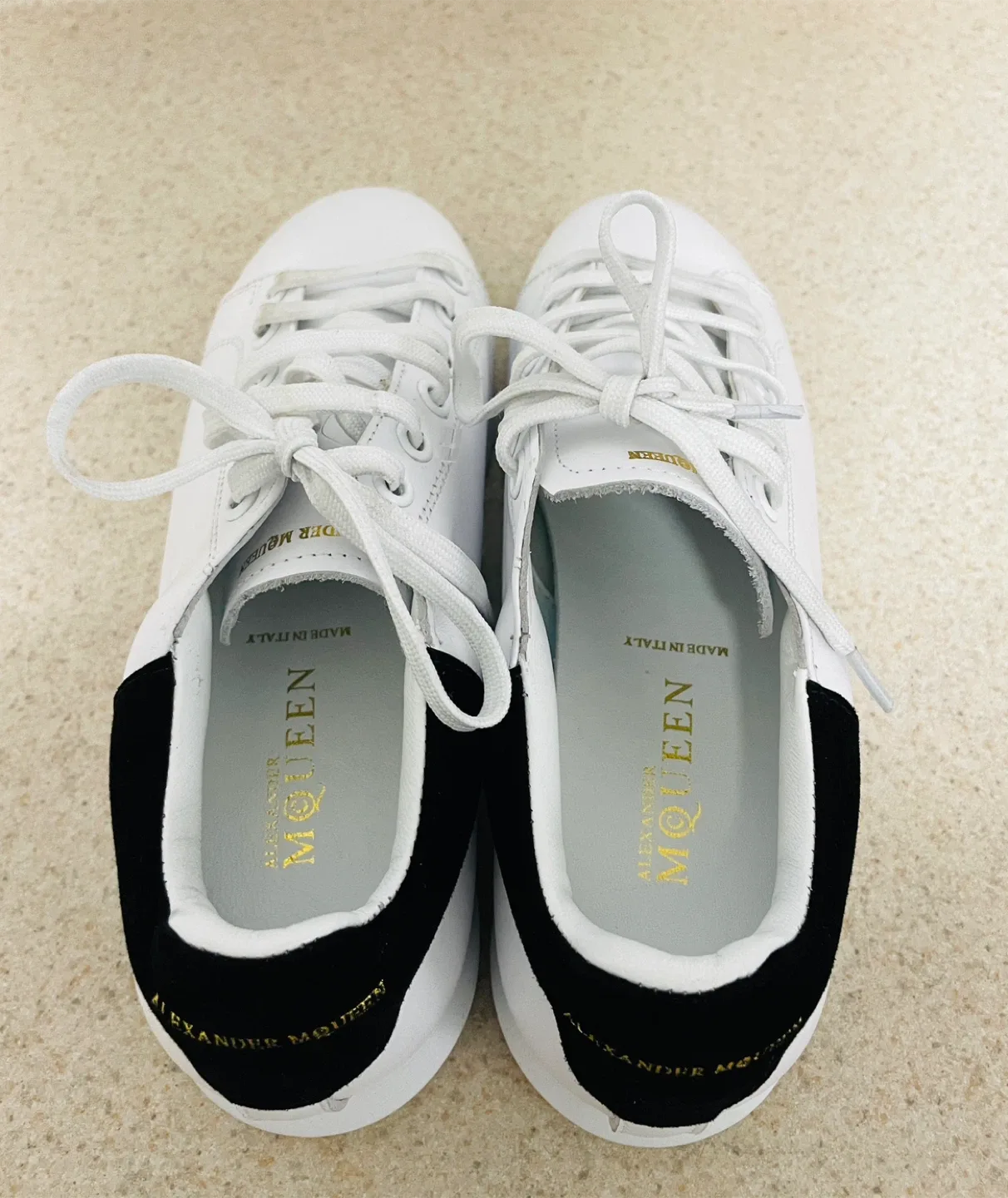 Alexander McQueen White Leather Sneakers image indicator(4)