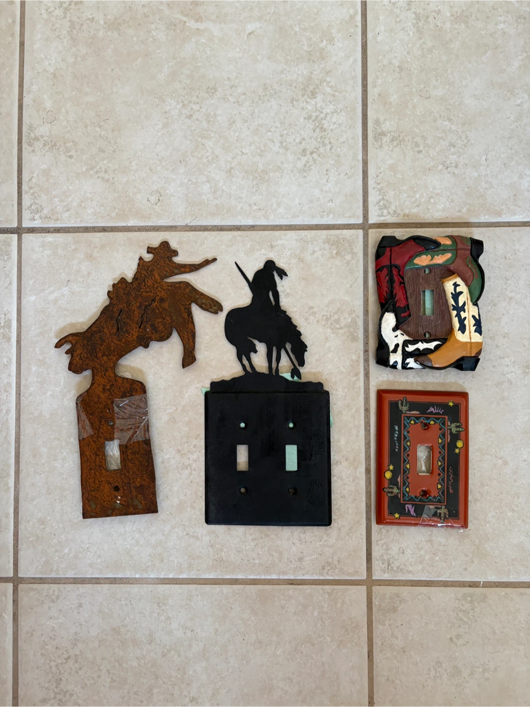 Western Style Light Switch Covers (Set of 4)