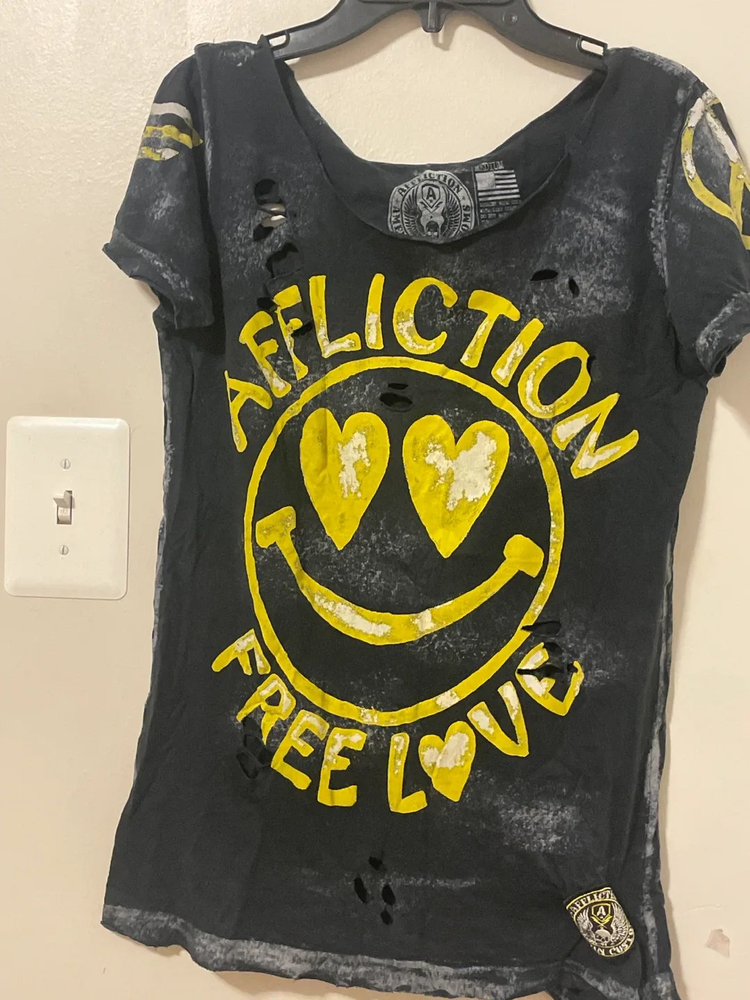 Affliction Free Love Distressed T-Shirt thumbnail