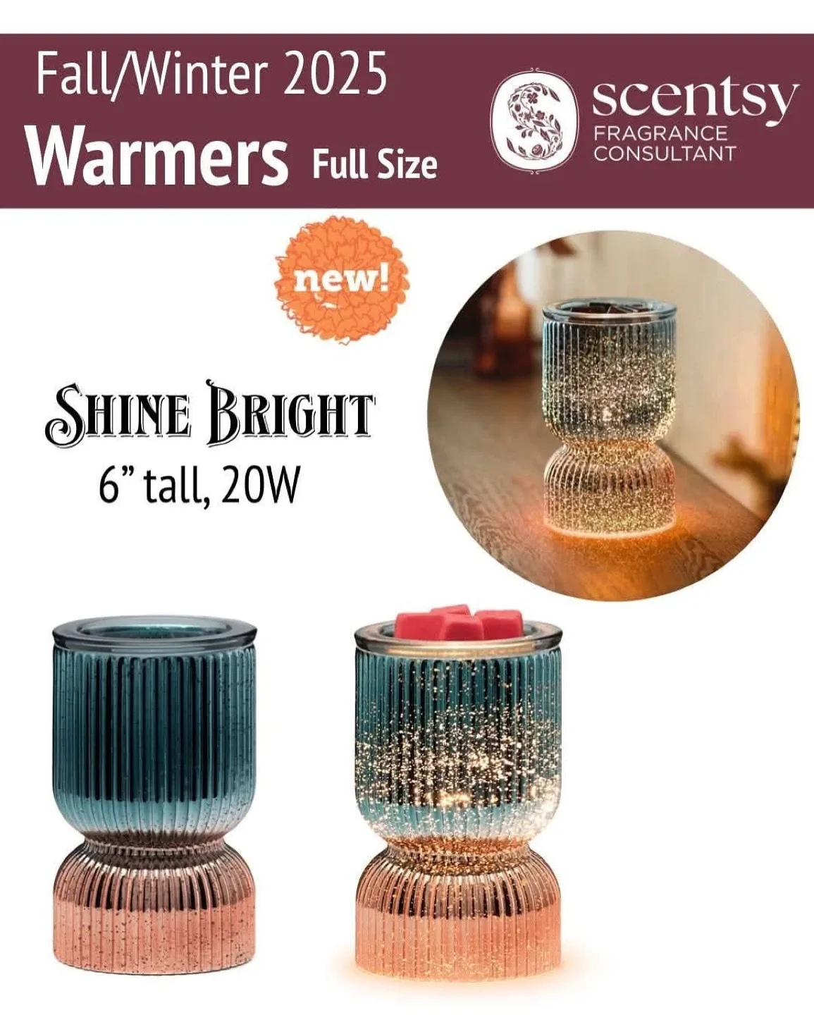 Scentsy Shine Bright Warmer! thumbnail