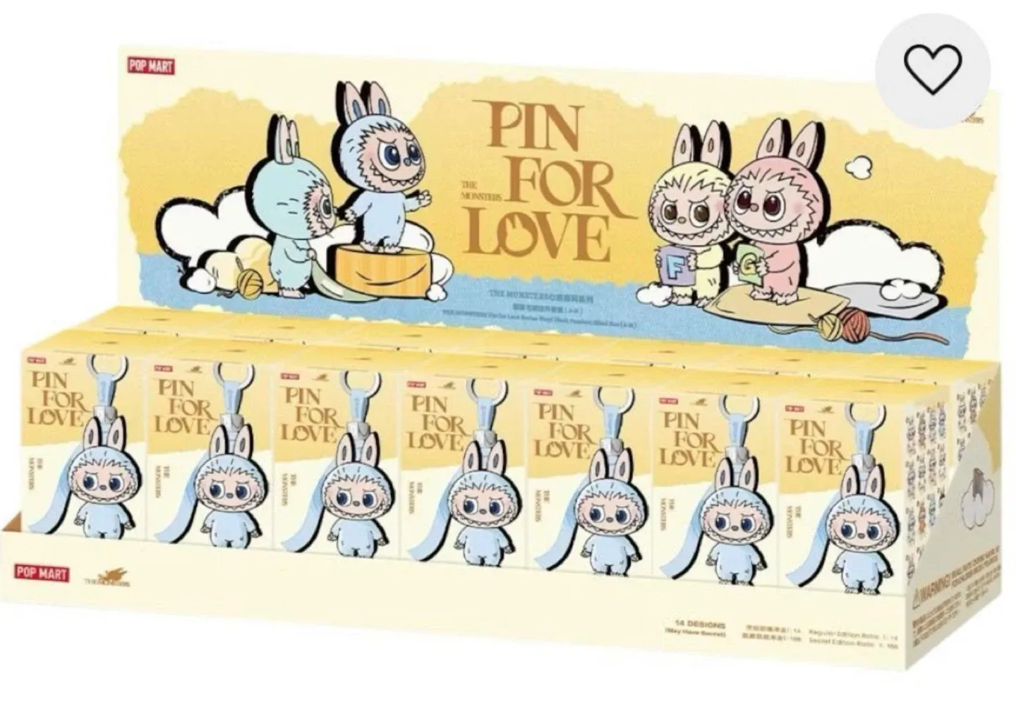 Pop Mart The Monsters Pin for Love Blind Box thumbnail
