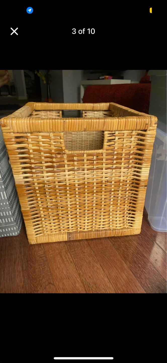 Move out sale: IKEA Storage Bins & Wicker Basket - photo 2