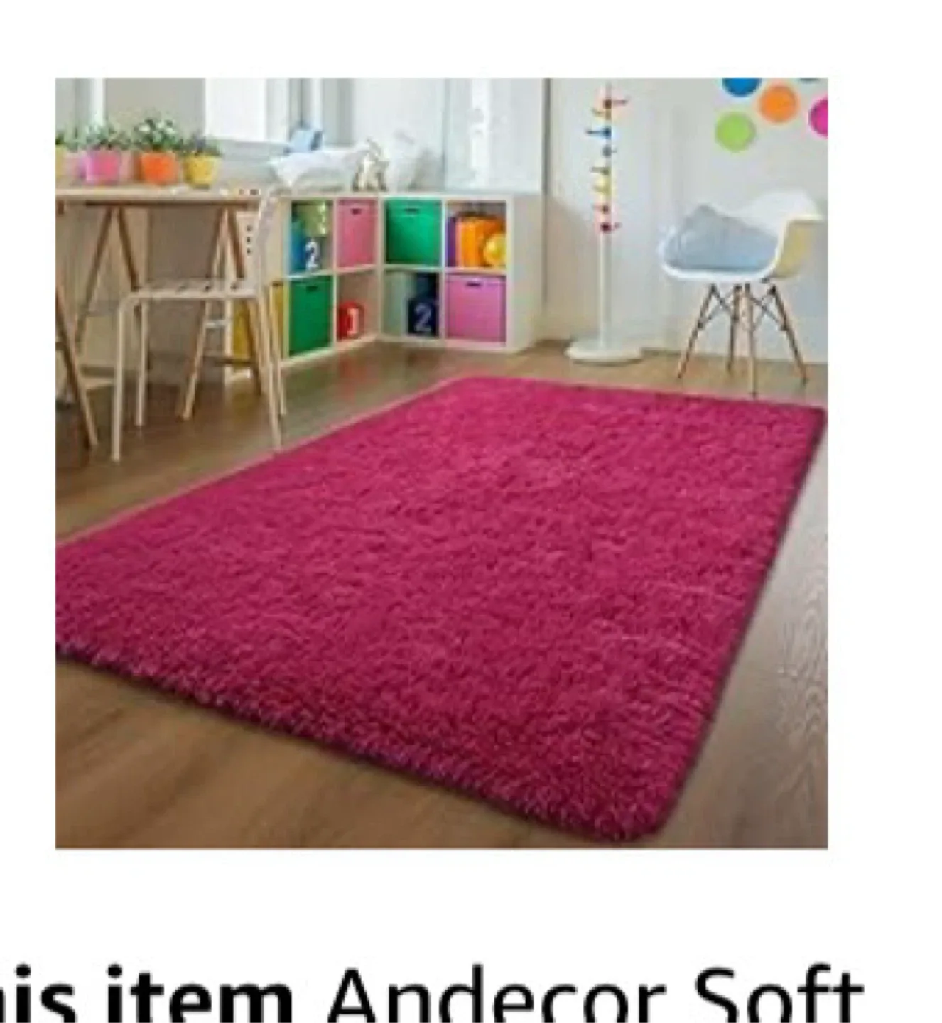 5x8 ft washable shag rug🥕 thumbnail