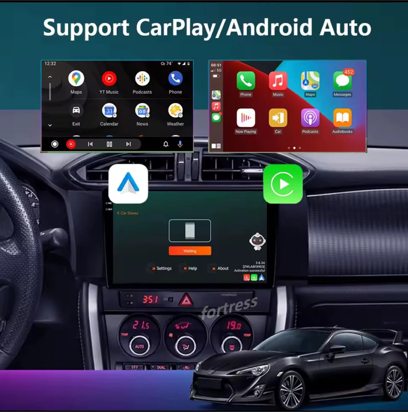 CarPlay/Android Auto Car Stereo System image indicator(3)