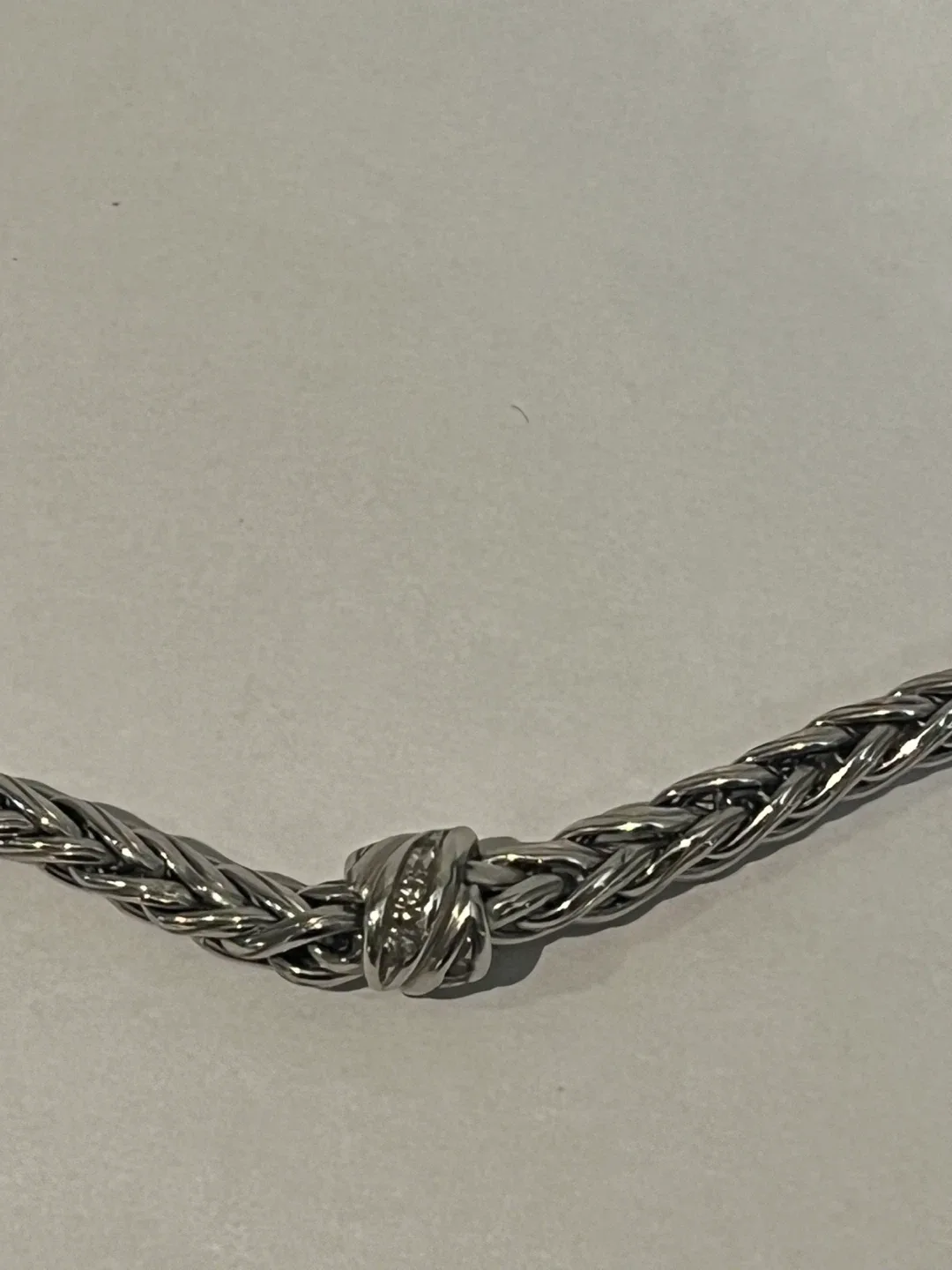 Silver Braided Necklace thumbnail