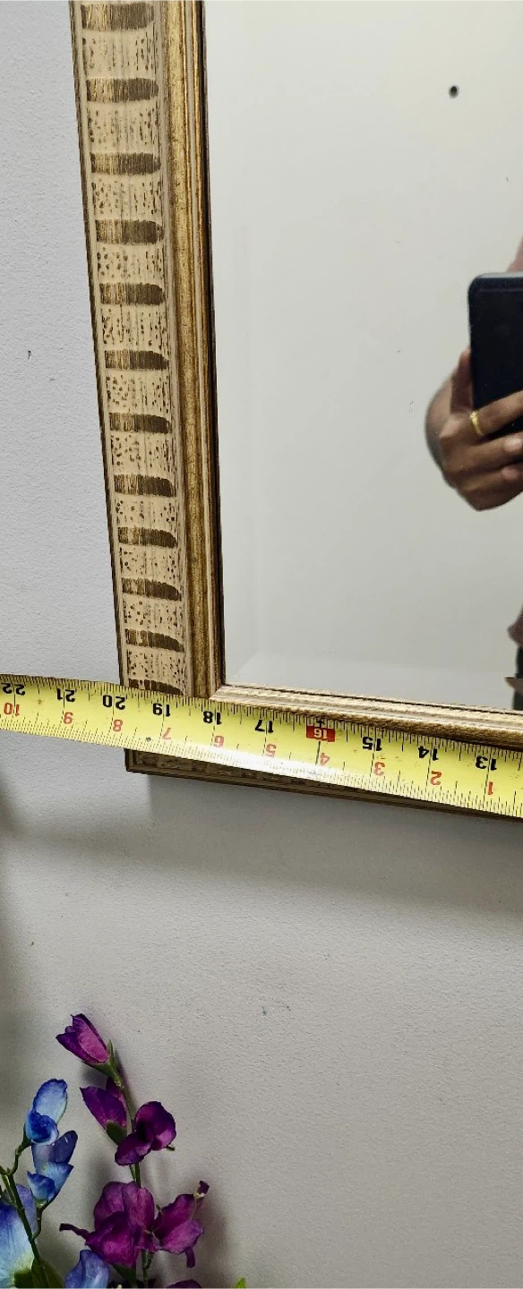 Gold Framed Wall Mirror - 21" x 34" - photo 4