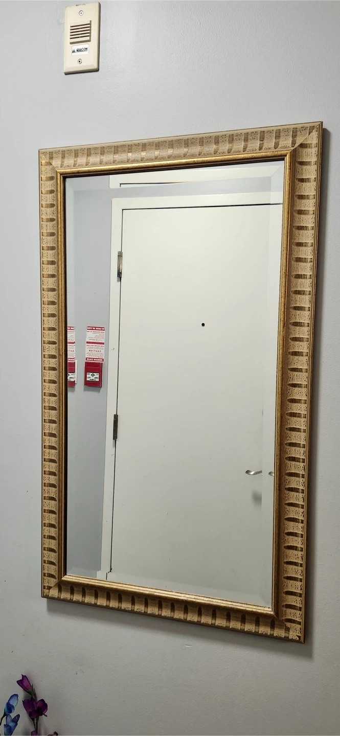 Gold Framed Wall Mirror - 21" x 34"