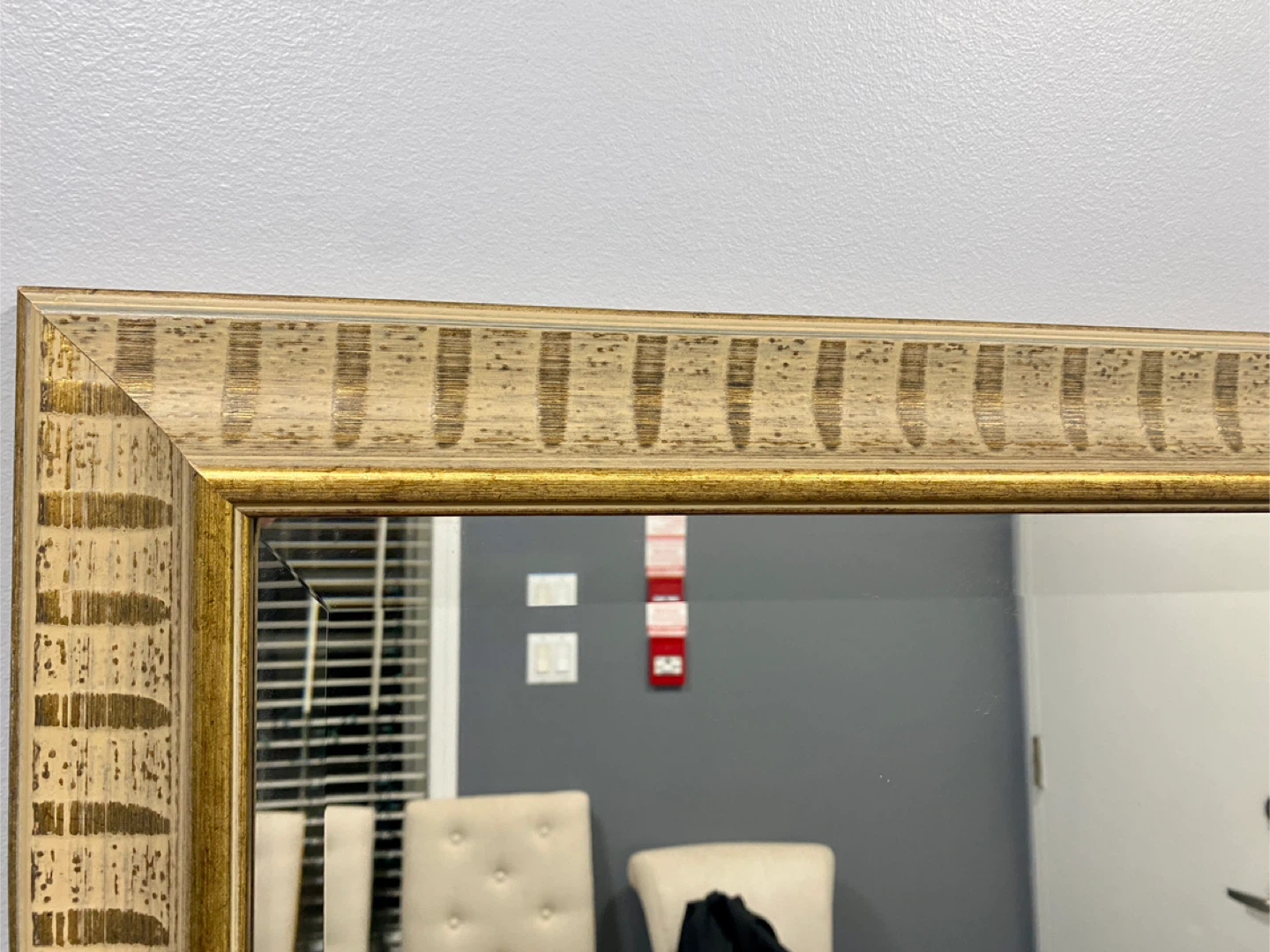 Gold Framed Wall Mirror - 21" x 34" - photo 3