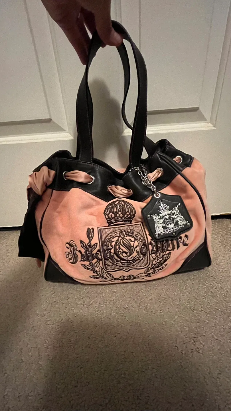 Juicy Couture Pink Velour Tote Bag image indicator(2)