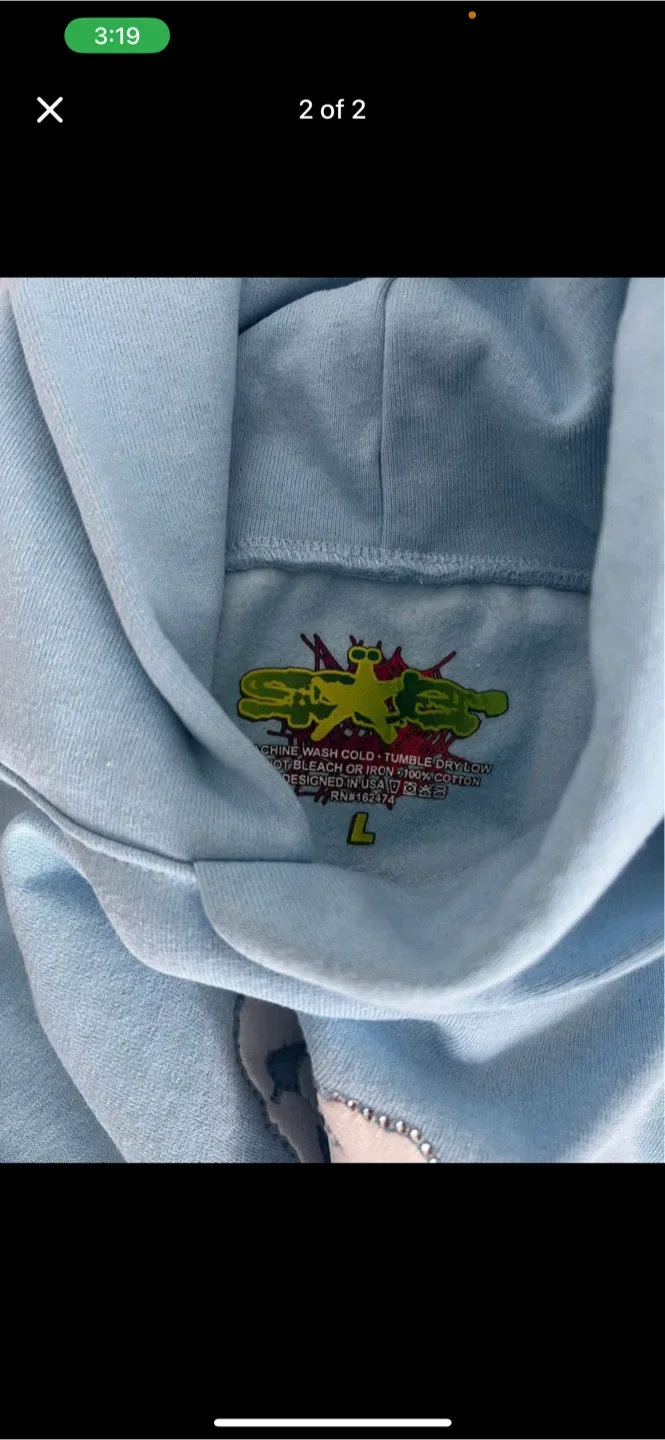 Sp5der Hoodie - Light Blue, Size L image indicator(2)