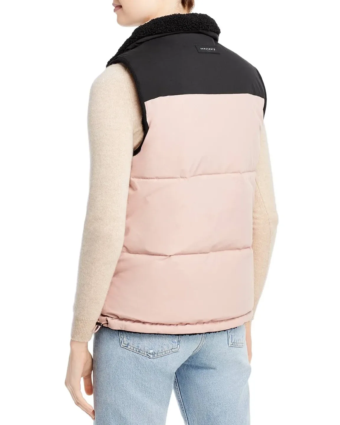 Sanctuary Womens Sherpa Quilted Reversible Colorblock Vest image indicator(2)