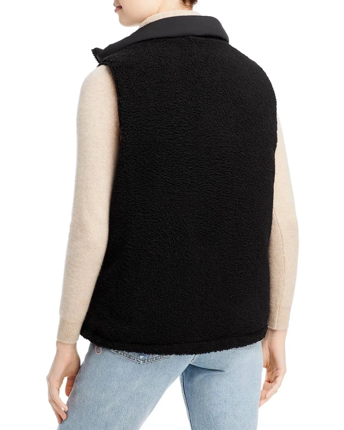 Sanctuary Womens Sherpa Quilted Reversible Colorblock Vest image indicator(5)