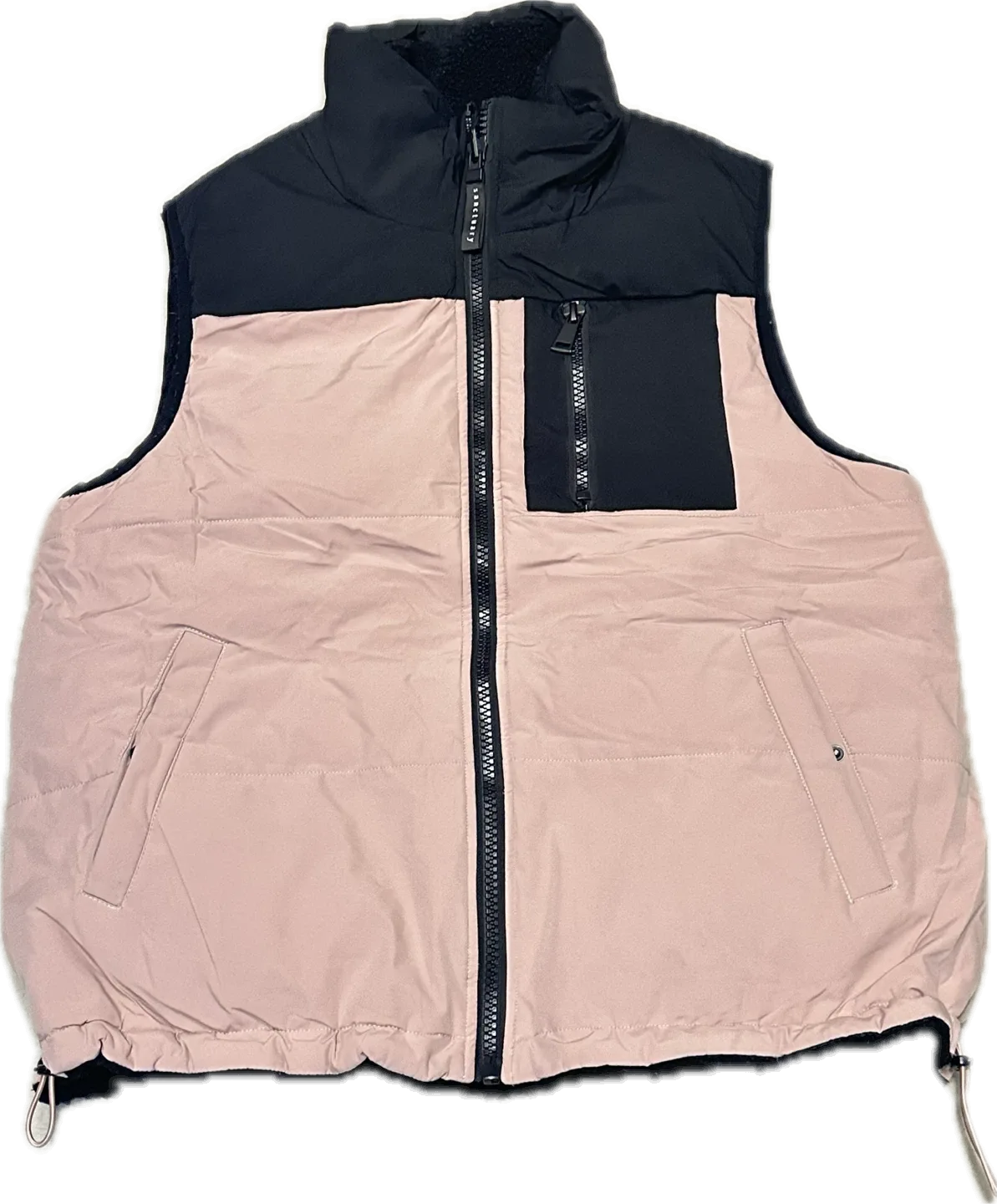 Sanctuary Womens Sherpa Quilted Reversible Colorblock Vest image indicator(6)