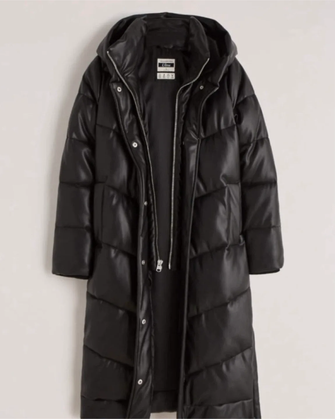 Abercrombie & Fitch Vegan Leather Ultra Long Puffer image indicator(5)
