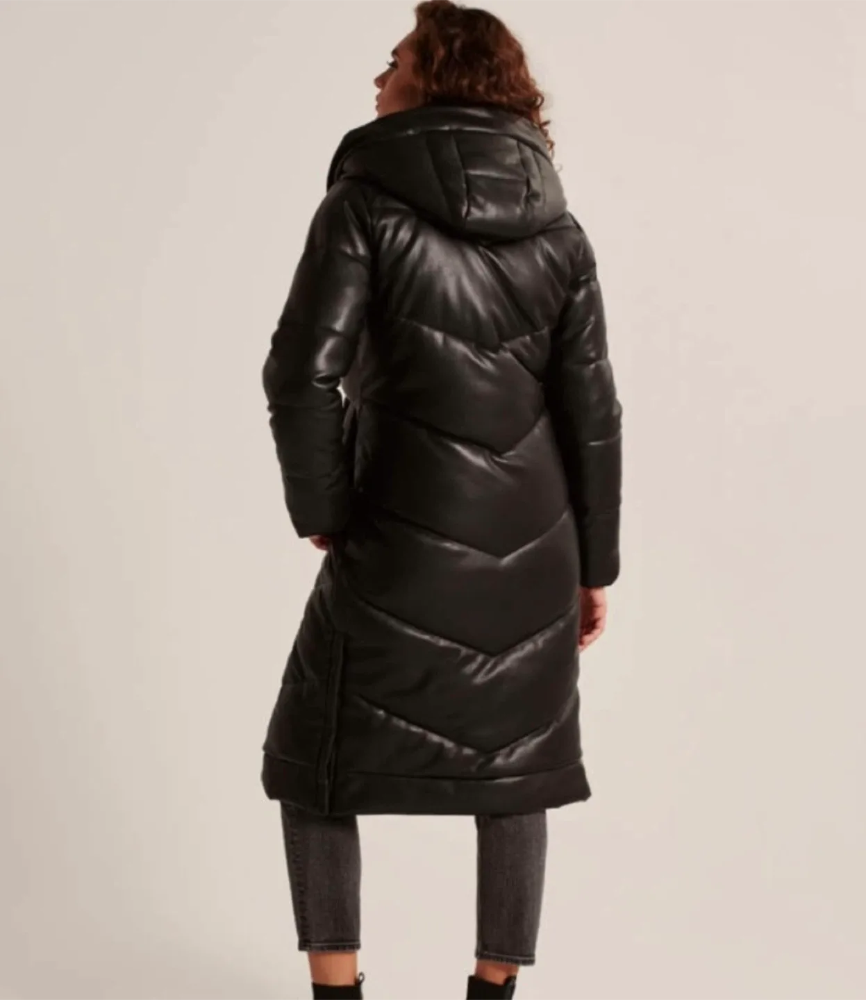 Abercrombie & Fitch Vegan Leather Ultra Long Puffer image indicator(4)