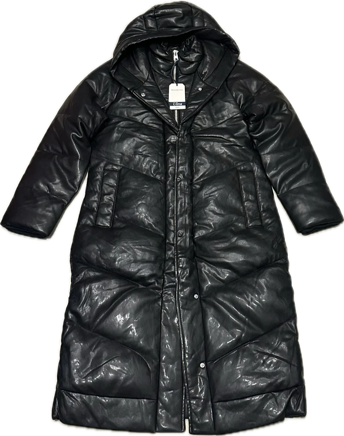Abercrombie & Fitch Vegan Leather Ultra Long Puffer image indicator(6)