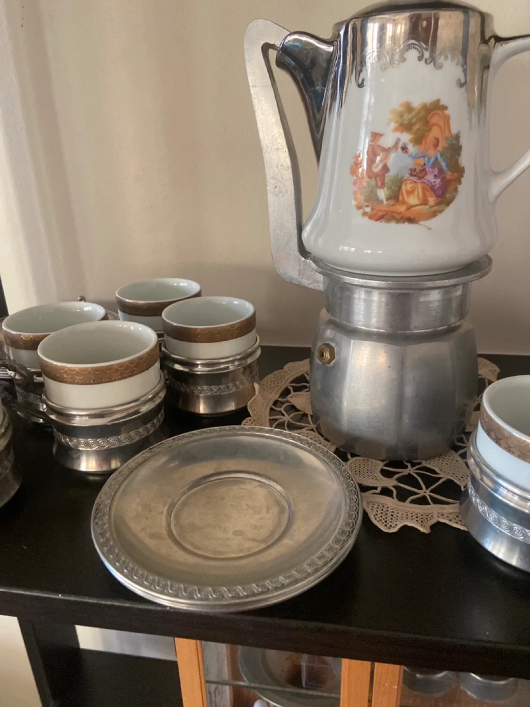 Vintage expresó Pot with Cups image indicator(2)