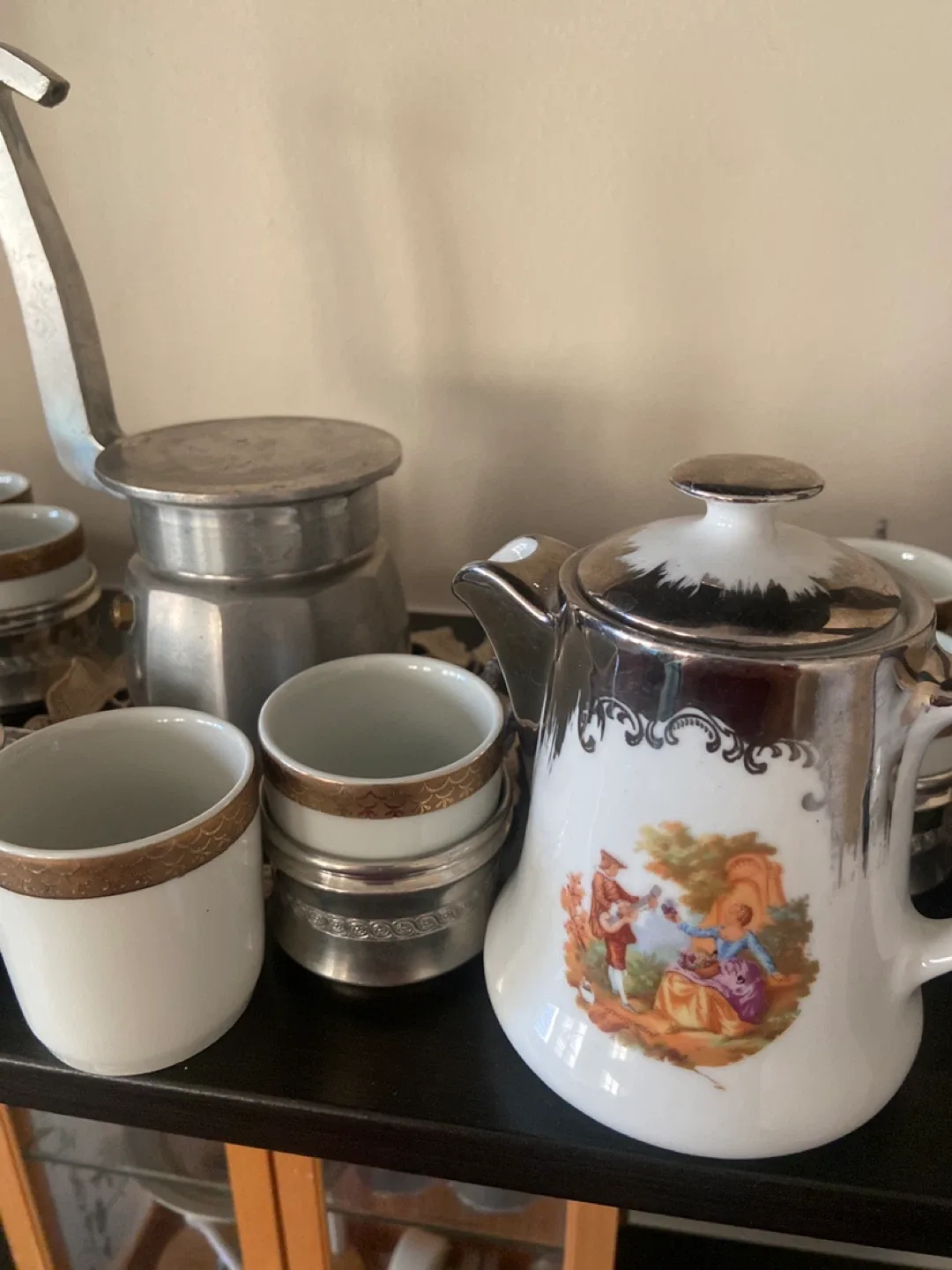 Vintage expresó Pot with Cups image indicator(5)