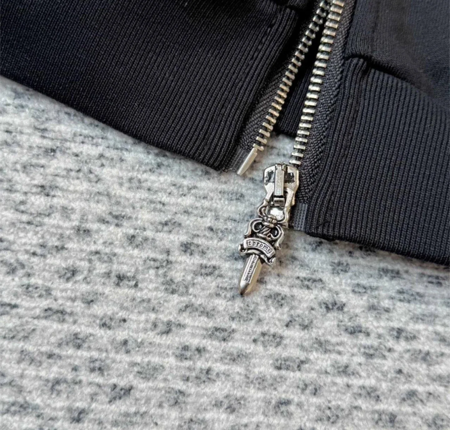 Chrome Hearts X Rolling Stones Black Zip Up Hoodie image indicator(6)