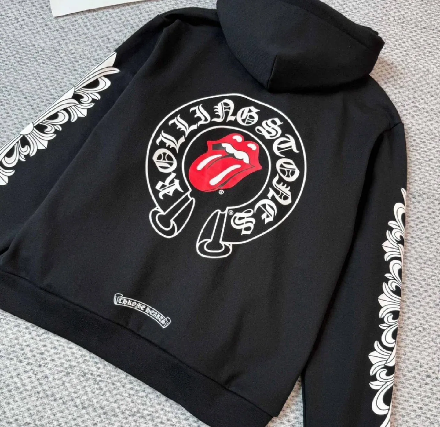 Chrome Hearts X Rolling Stones Black Zip Up Hoodie image indicator(2)