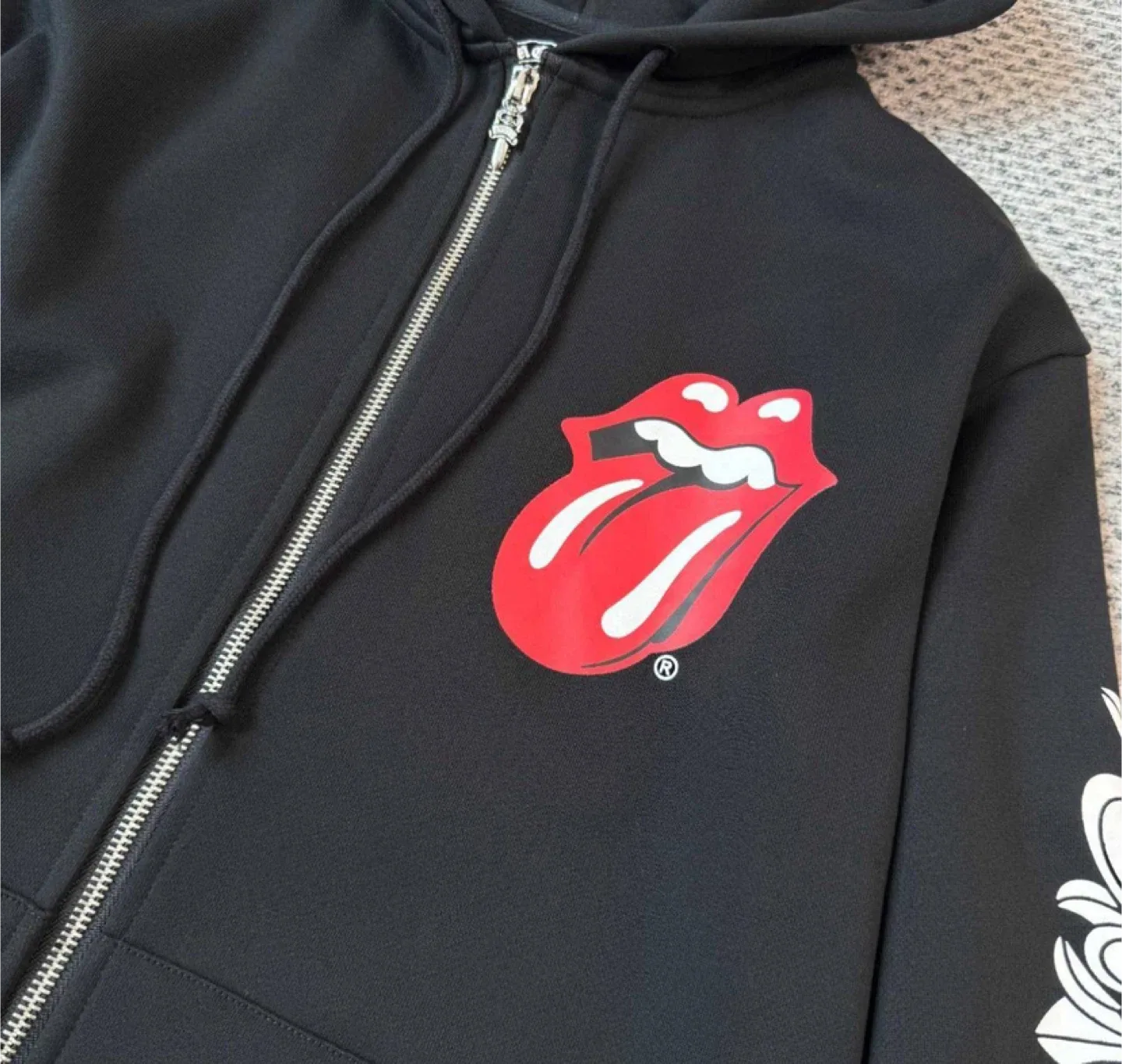 Chrome Hearts X Rolling Stones Black Zip Up Hoodie image indicator(3)