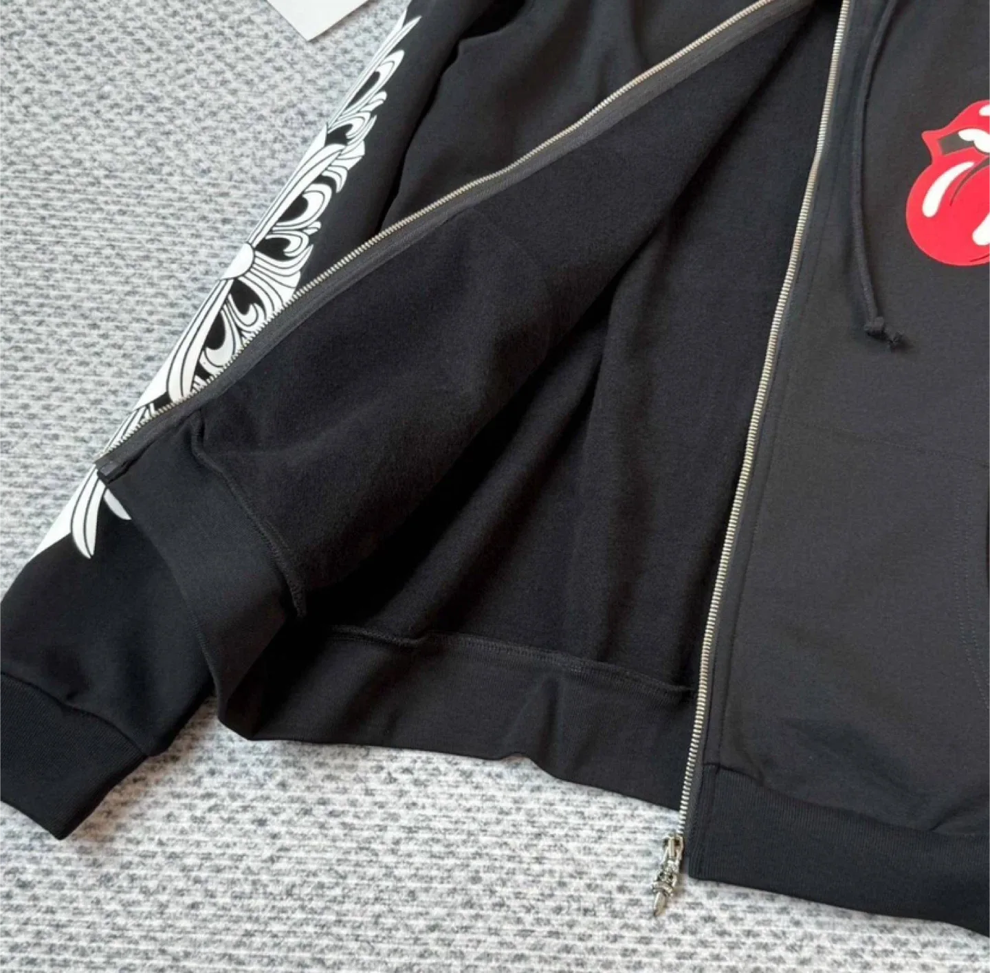 Chrome Hearts X Rolling Stones Black Zip Up Hoodie image indicator(7)