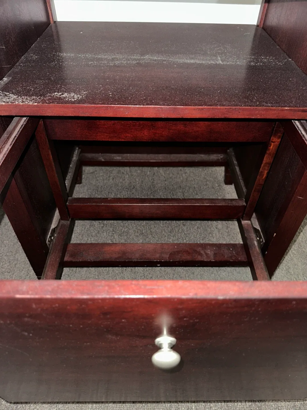 Wood Nightstand with Drawer - Brown image indicator(3)