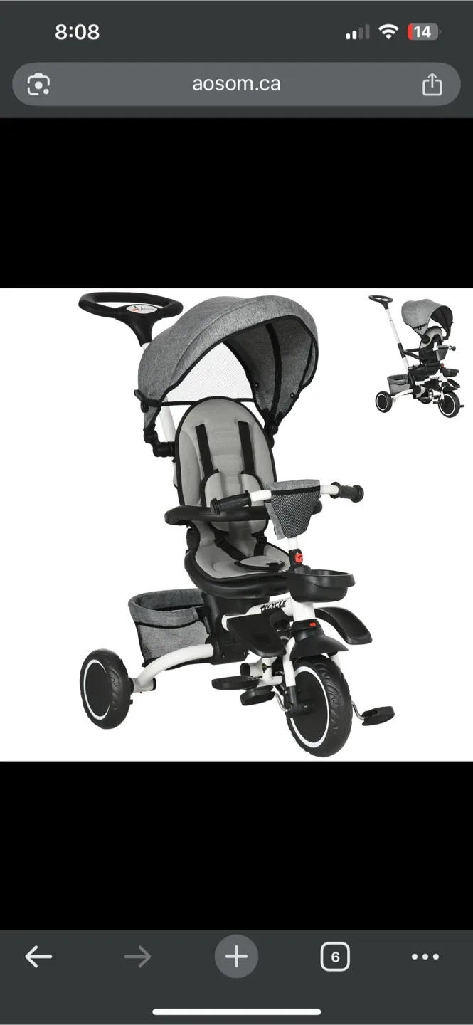 Like New aosom Tricycle for Toddlers image indicator(3)