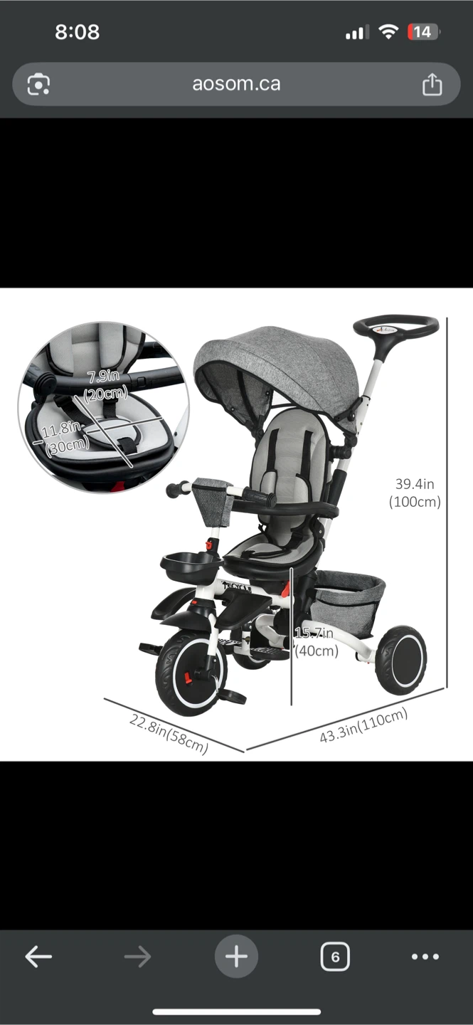 Like New aosom Tricycle for Toddlers - photo 2
