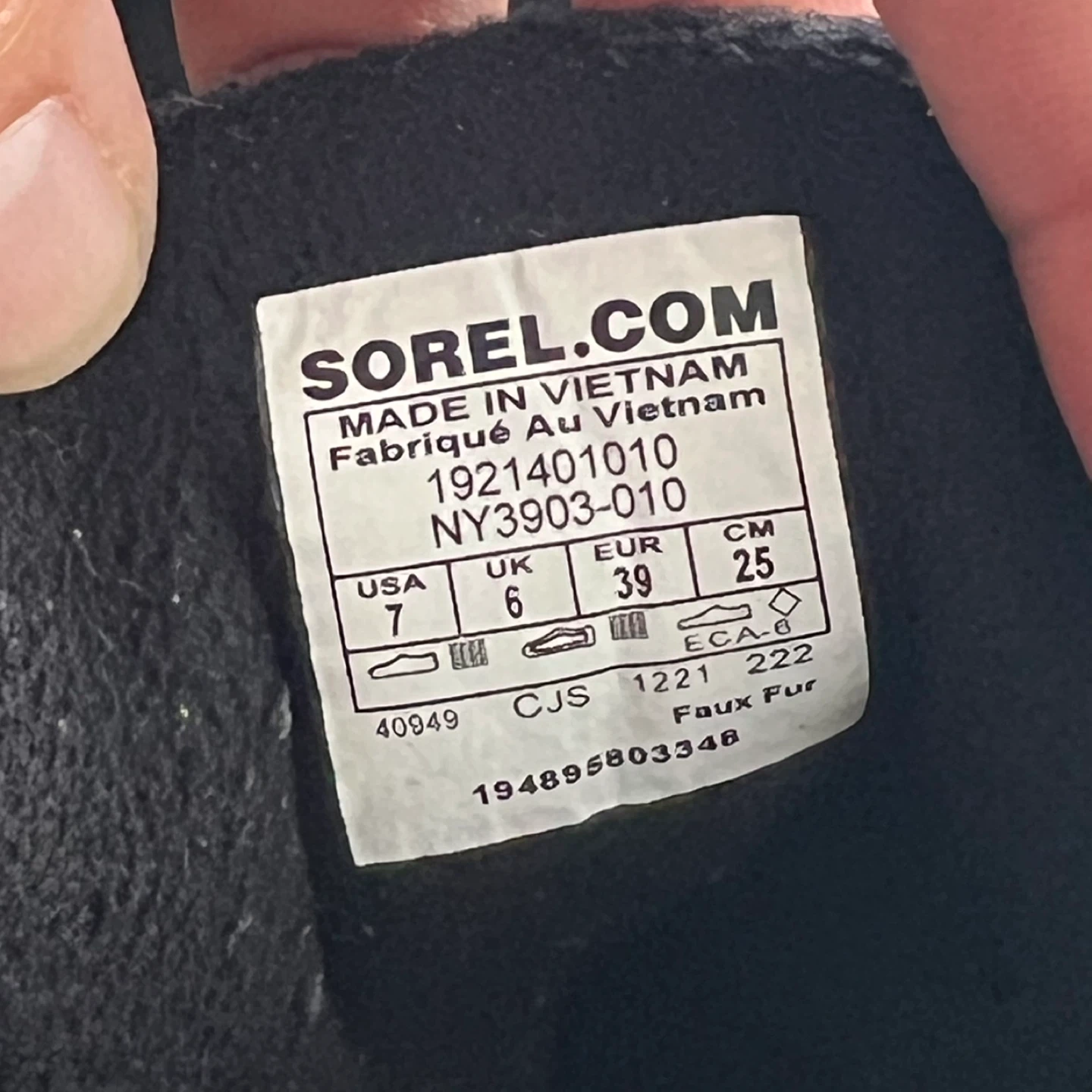 Sorel Black Winter Boots - Size 7 - photo 4