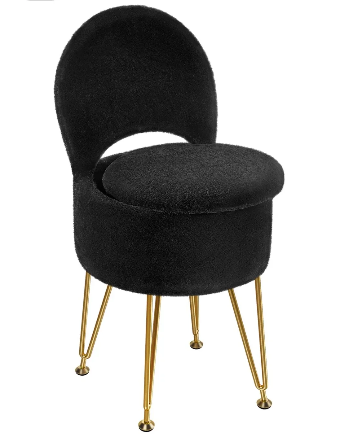 Black Vanity Chair with Storage thumbnail