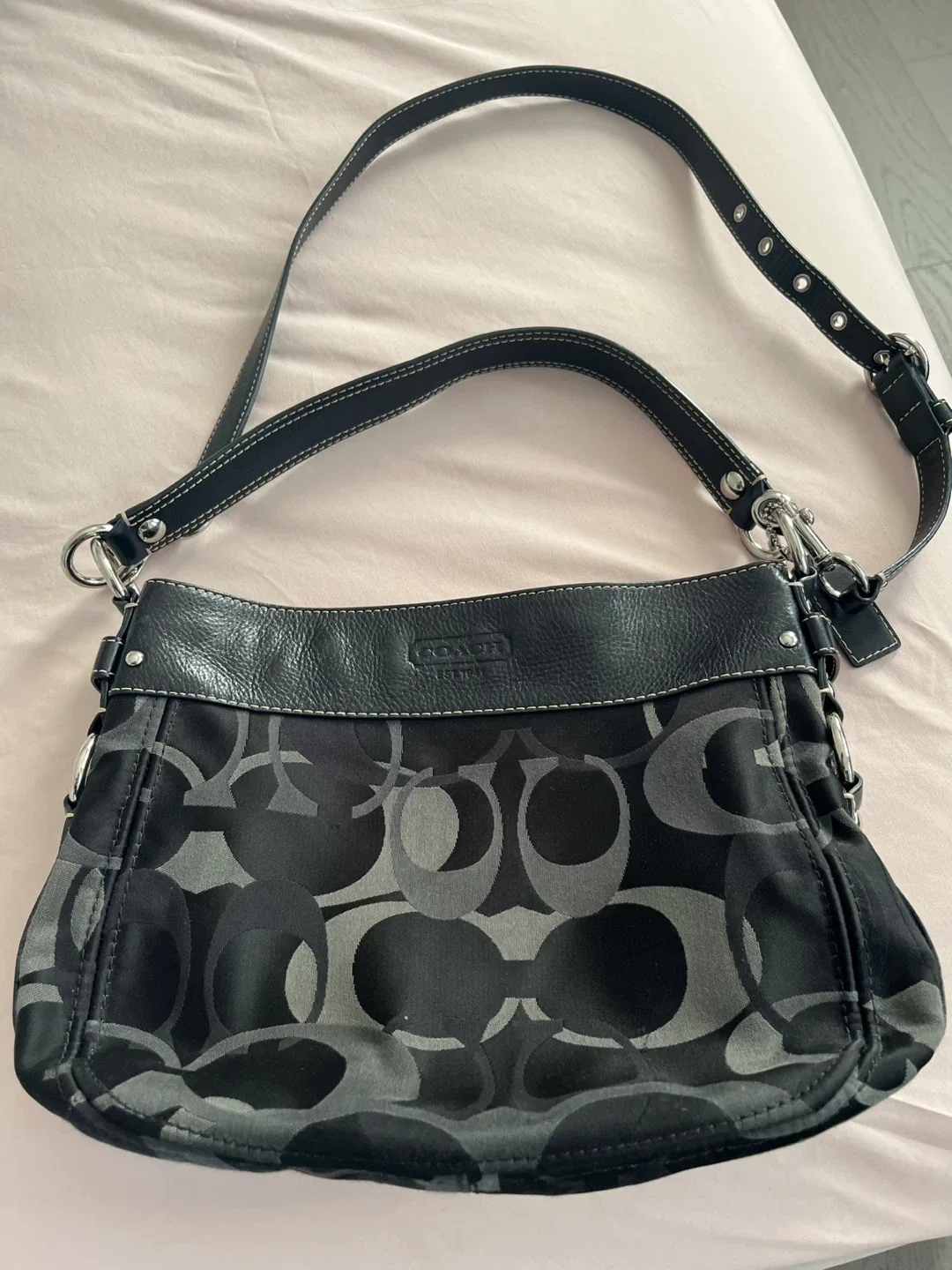 Coach ZOE Signature Convertible Hobo Bag thumbnail