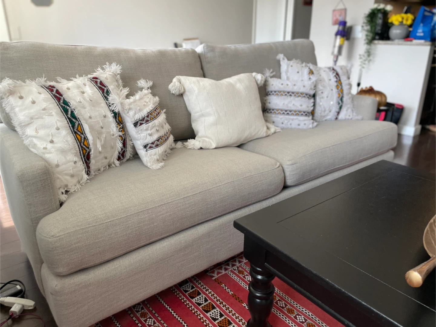 Basset Light Grey Sofa 80”x36”x38” - photo 2