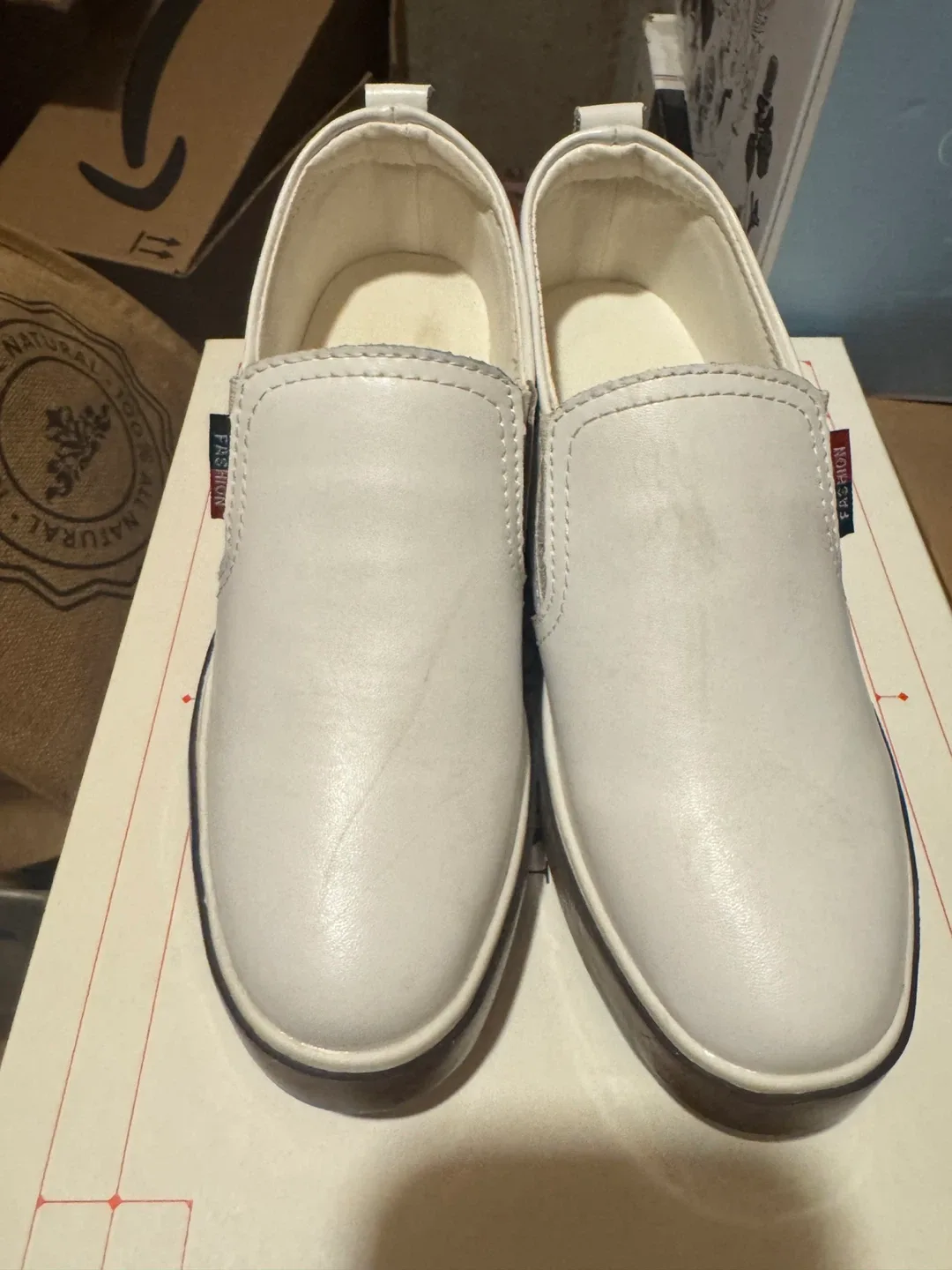 White "Fashion" Slip-On Shoes image indicator(2)
