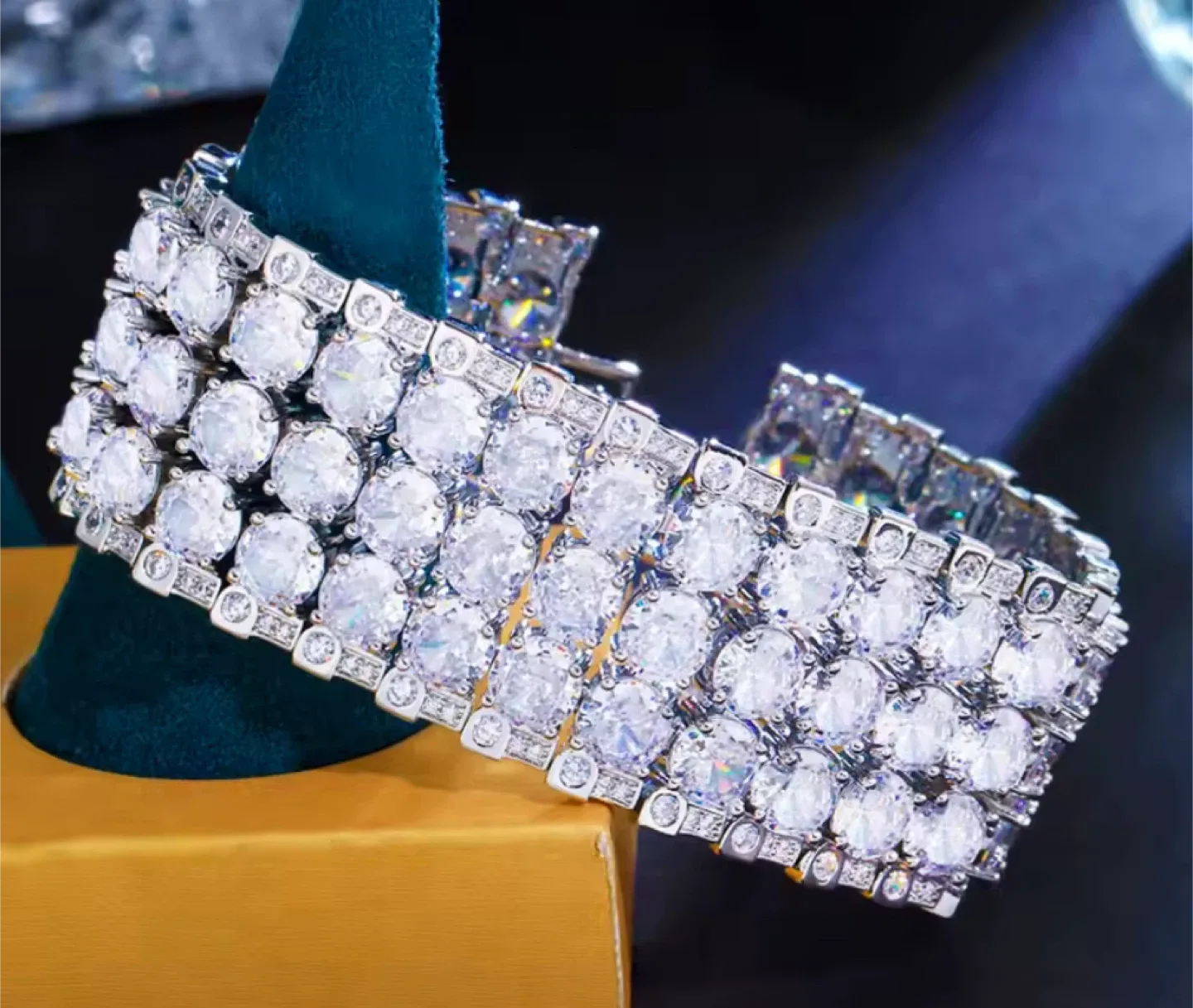 Cubic Zirconia Pave Bracelet, 18cm thumbnail
