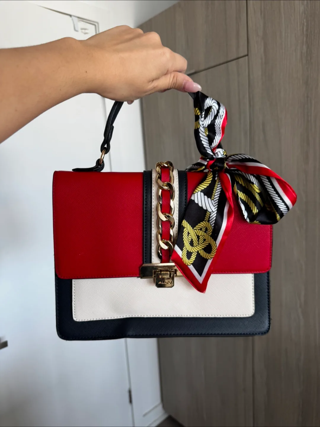 ALDO Red, White & Blue Handbag thumbnail
