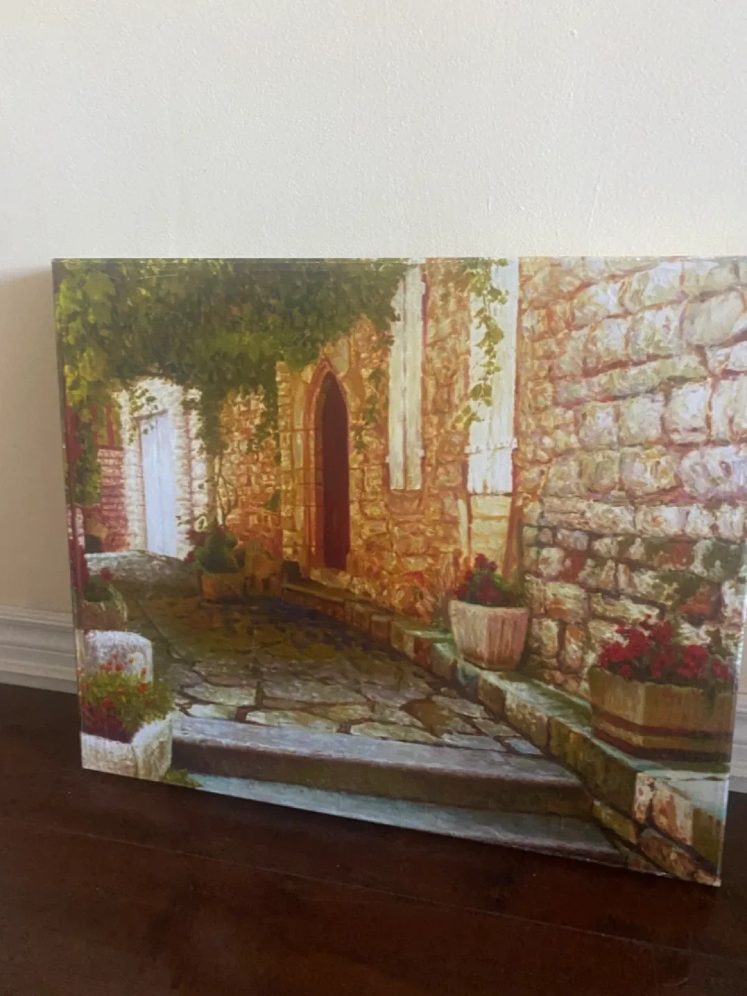 Painting of Old European Street Scene thumbnail