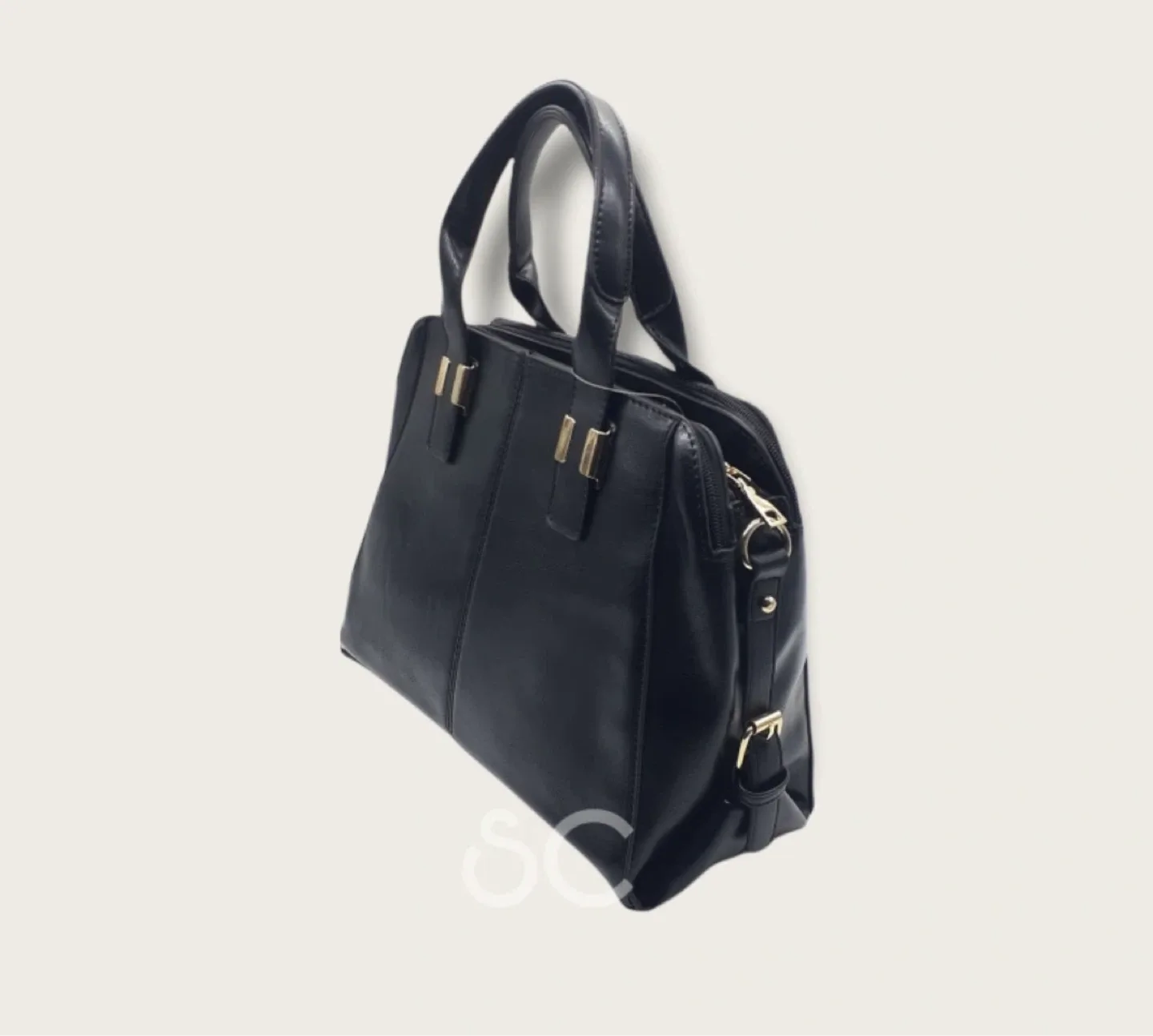 VASCHY Black Leather Satchel Bag🥕 image indicator(3)