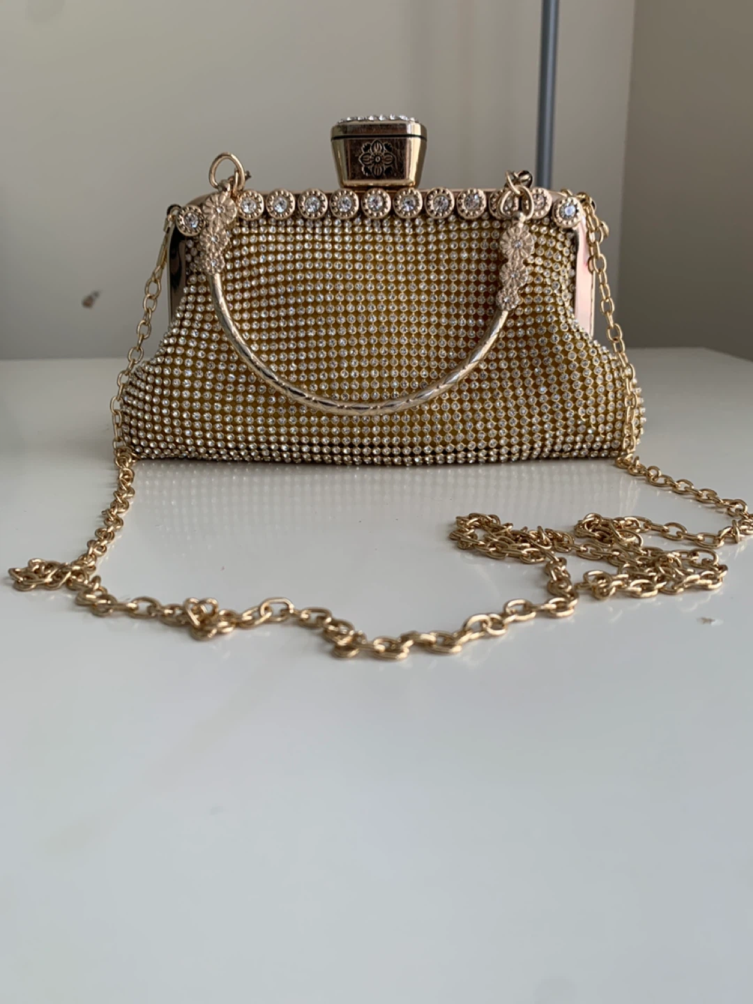 Gold Rhinestone Evening Clutch - photo 2