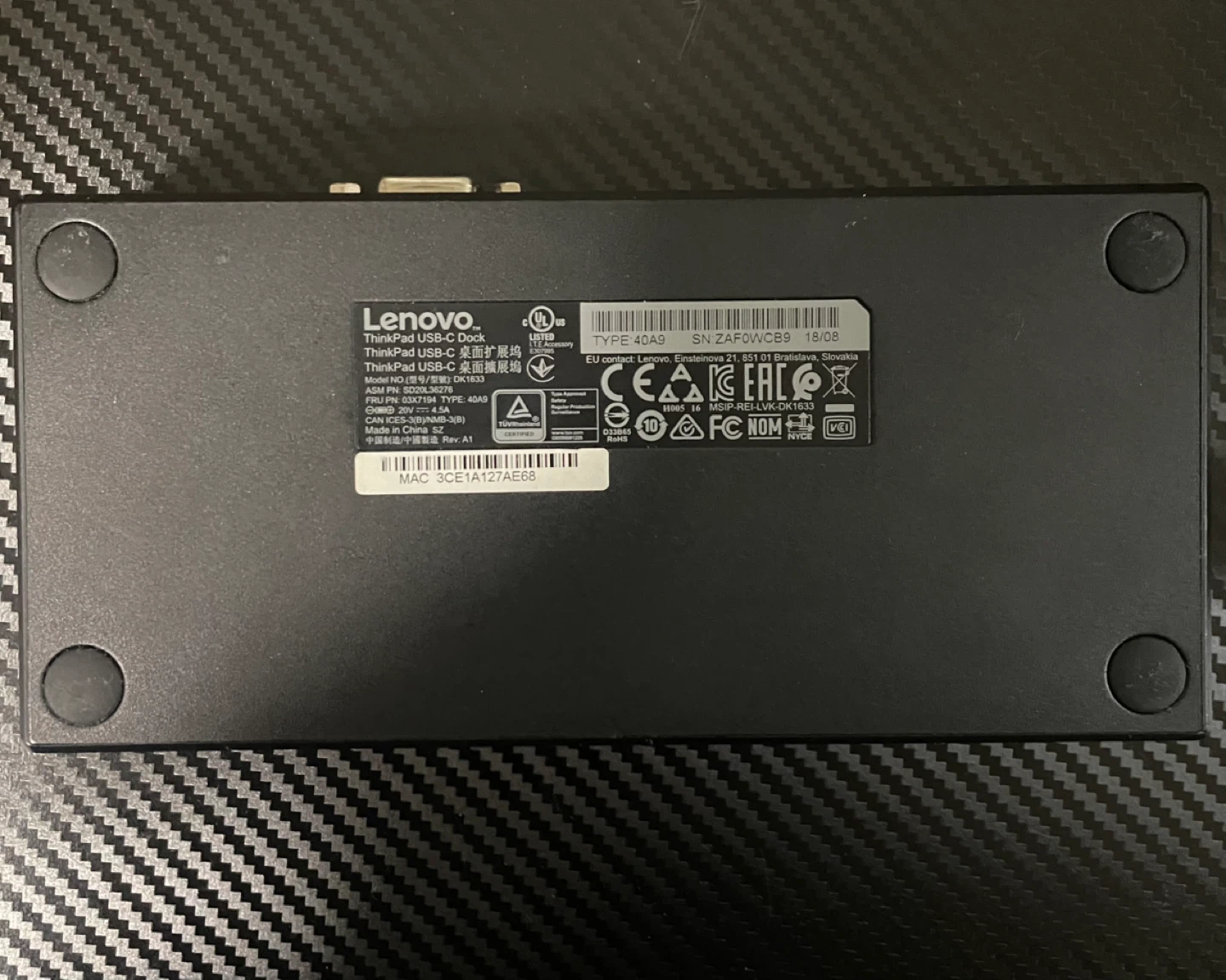 Lenovo ThinkPad USB-C Dock 40AS - photo 4