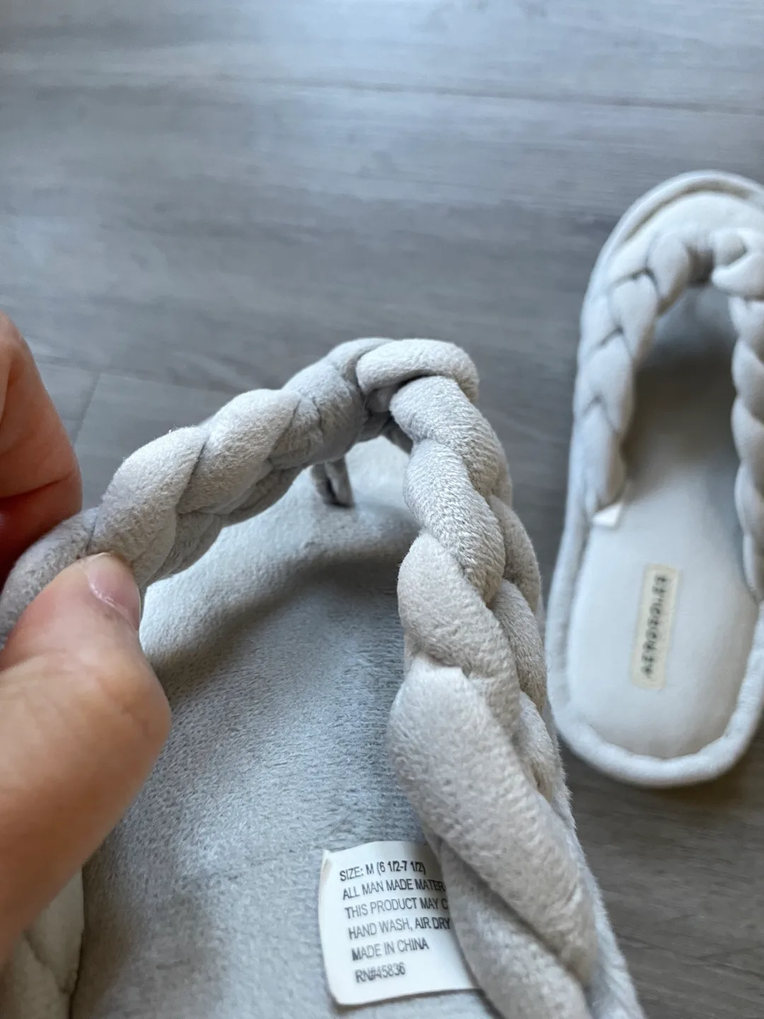 Aerosoles Braided Flip Flop Slippers - Size M (6 1/2-7 1/2) image indicator(4)